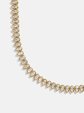 Pear Lab Grown Diamond Tennis Necklace