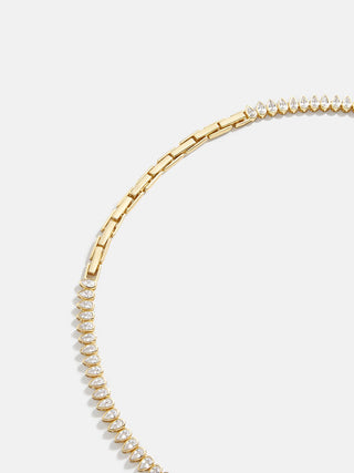 Pear Lab Grown Diamond Tennis Necklace