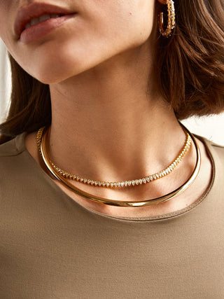 Pear Lab Grown Diamond Tennis Necklace