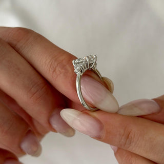 2.0 CT Pear Cut Moissanite Five Stone Style Engagement Ring