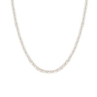 Trillion Cut Moissanite Diamond Tennis Necklace