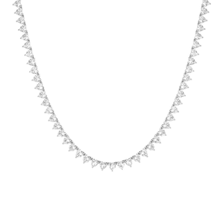 Heart Cut Moissanite Diamond Tennis Necklace