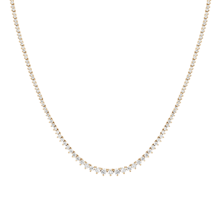 Round Moissanite Diamond Tennis Necklace
