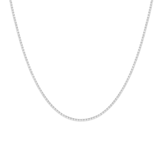 Round Cut Moissanite Diamond Tennis Necklace