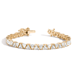 Trillion Cut Moissanite Diamond Tennis bracelets
