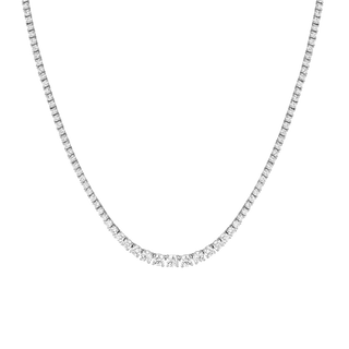 Round Moissanite Diamond Tennis Necklace