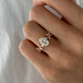 1.50 CT Oval Cut Moissanite Vintage Style Engagement Ring