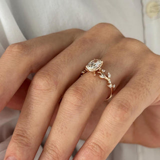 1.50 CT Oval Cut Moissanite Vintage Style Engagement Ring