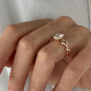 1.50 CT Oval Cut Moissanite Vintage Style Engagement Ring