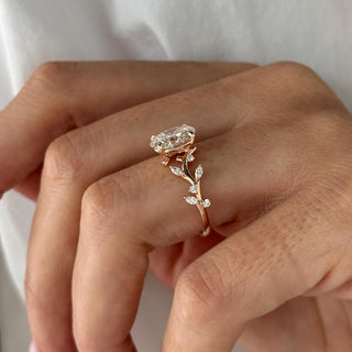 1.50 CT Oval Cut Moissanite Vintage Style Engagement Ring