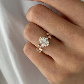 1.50 CT Oval Cut Moissanite Vintage Style Engagement Ring