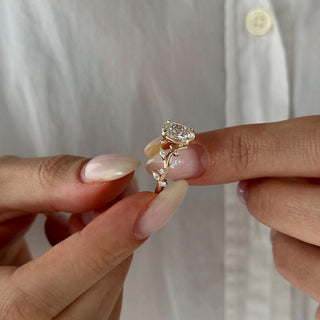 1.50 CT Oval Cut Moissanite Vintage Style Engagement Ring