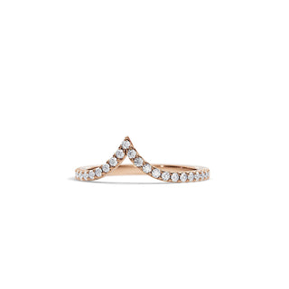 0.25 TCW Round Moissanite Curved Wedding Band