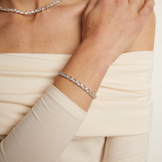 Trillion Cut Moissanite Diamond Tennis bracelets