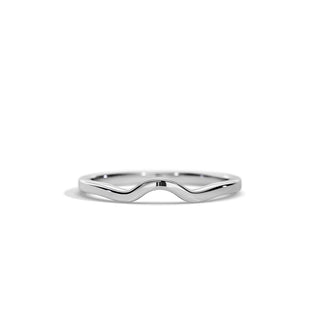 Plain Wave Wedding Band
