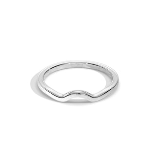 Plain Wave Wedding Band