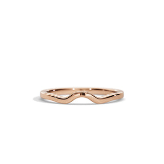 Plain Wave Wedding Band