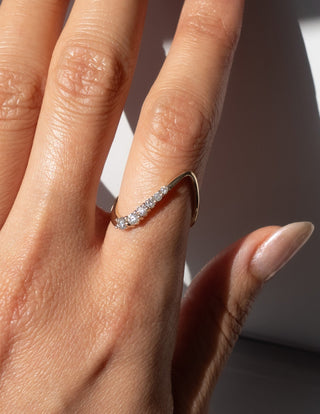 0.30 TCW Round Lab Grown Diamond unique Wedding Band