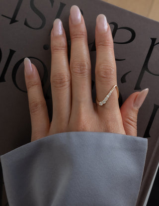 0.30 TCW Round Lab Grown Diamond unique Wedding Band