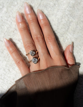 1.50 -2.50 CT Asscher Cut Lab Grown Diamond Solitaire Engagement Ring