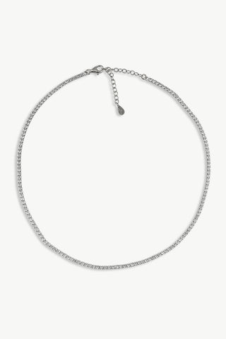 Round Lab Grown Diamond Tennis Necklace