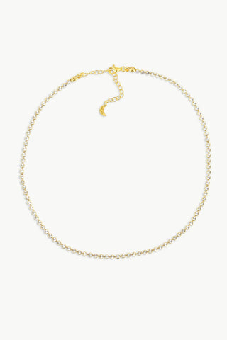 Round Lab Grown Diamond Tennis Necklace