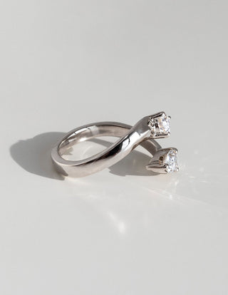 0.80 TCW Pear Lab Grown  Diamond Open Wedding Wedding Band