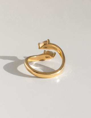 0.80 TCW Pear Lab Grown  Diamond Open Wedding Wedding Band