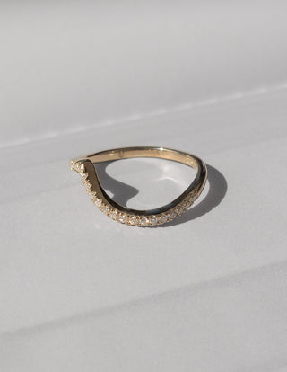 0.30 TCW Round Lab Grown Diamond Wave Eternity Wedding Band