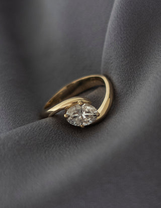 1.0 -1.50 CT Oval Cut Lab Grown Diamond Solitaire Engagement Ring