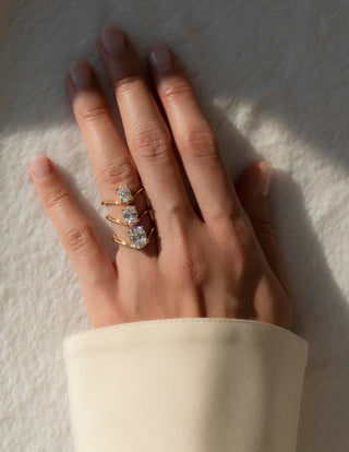 1.0 -2.0 CT Oval Cut Lab Grown Diamond Solitaire Engagement Ring