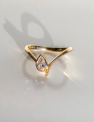 0.50 -1.50 CT Pear Cut Lab Grown Diamond Solitaire Engagement Ring