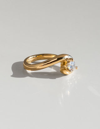 0.75-1.50 CT Pear Cut Lab Grown Diamond Solitaire Engagement Ring