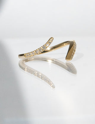 0.30 TCW Round Lab Grown Diamond Wrap Pave Wedding Band