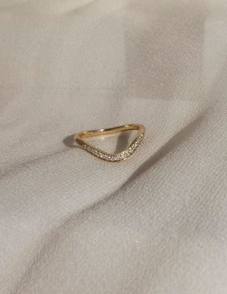 0.20 TCW Round Lab Grown Diamond Wave Pave Band