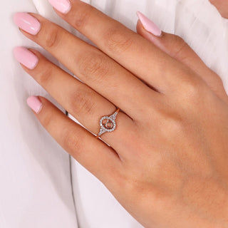 0.45 TCW Round Side Stone Taurus zodiac Ring