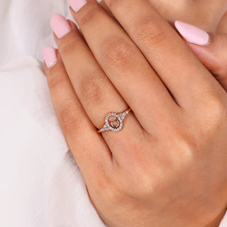 0.45 TCW Round Side Stone Taurus zodiac Ring