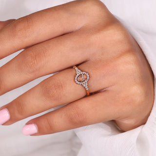 0.45 TCW Round Side Stone Taurus zodiac Ring