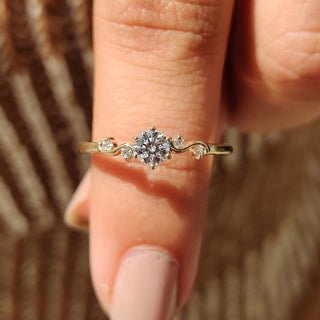 0.5 - 1.5 CT Round Cut Moissanite Five Stone Engagement Ring