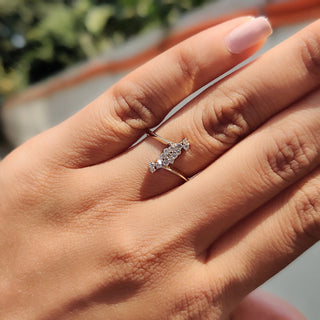 0.5 TWC Round Cut Moissanite Engagement Ring