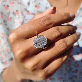 1 TWC Round & Pear Cut Moissanite Twilight Engagement Ring