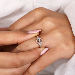 0.45 TCW Round Side Cancer zodiac Ring