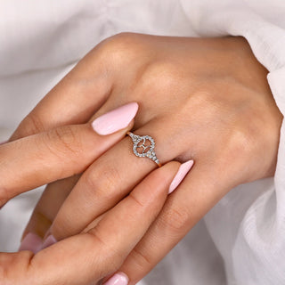 0.45 TCW Round Side Pisces zodiac Ring
