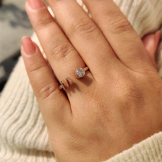 1.0 CT Round Cut Moissanite Engagement Ring