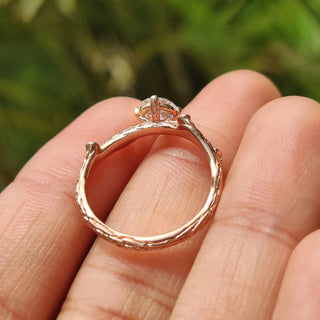 0.5 - 1.0 CT Round Cut Moissanite Nature Inspired Engagement Ring