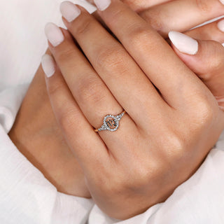 0.40 TCW Round Side Stone Virgo zodiac Ring