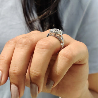 1.0 - 2.0 CT Round Cut Moissanite Engagement Ring