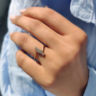 0.5 TWC Round Cut Moissanite Engagement Ring