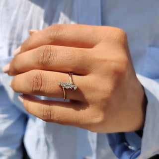 0.5 TWC Round Cut Moissanite Engagement Ring