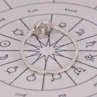 0.45 TCW Round Side Libra zodiac Ring